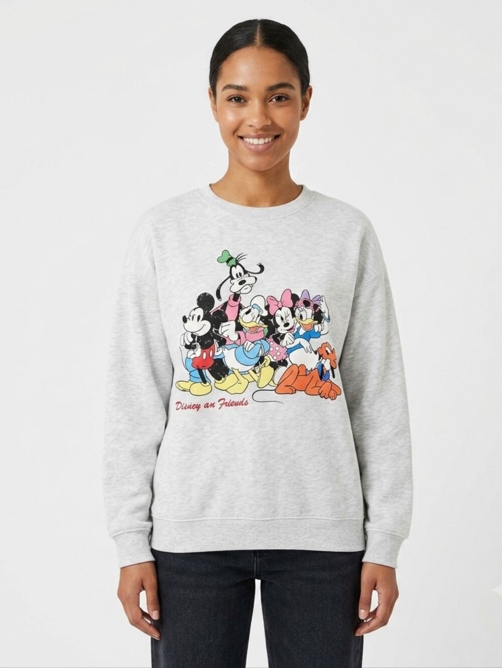 Primark Disney And Friends 100 Crew Neck Graphic Sweatshirt
